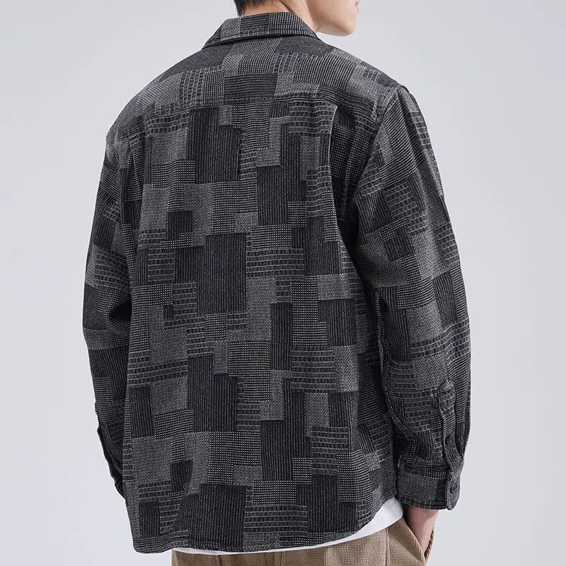 Modern fit washed denim overshirt