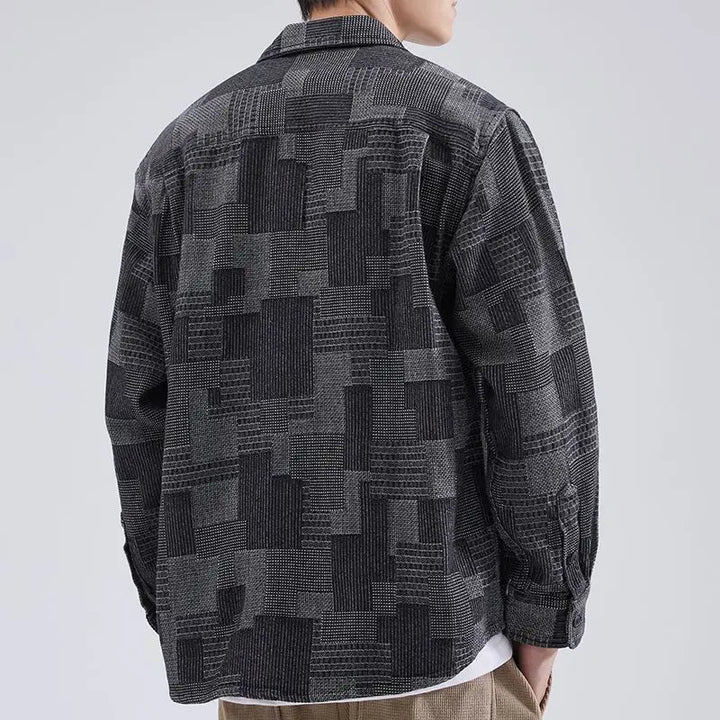 Modern fit washed denim overshirt