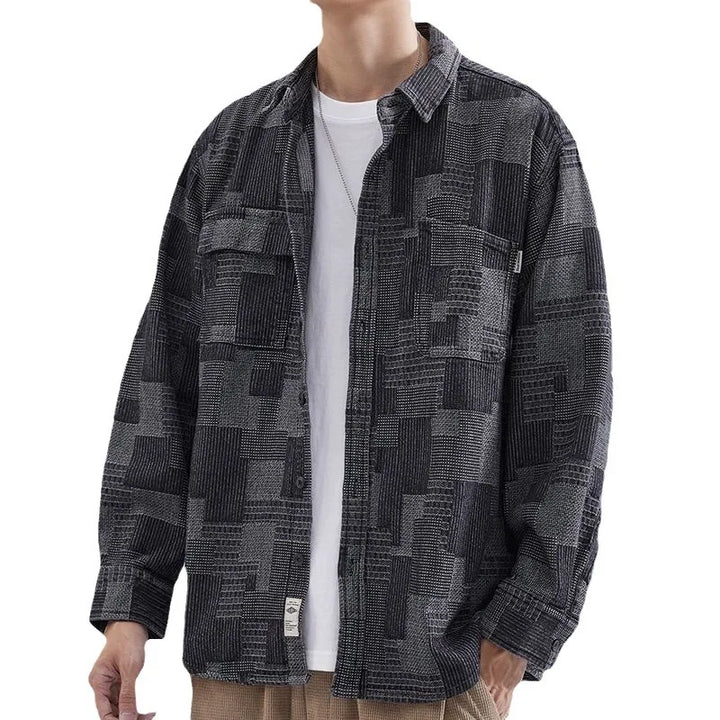 Modern fit washed denim overshirt