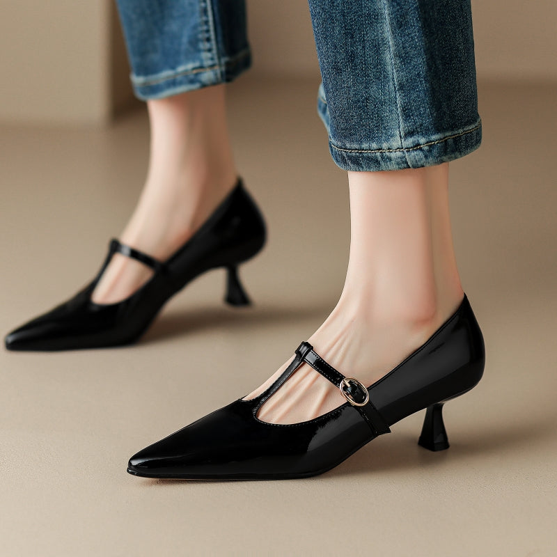 Lunira Genuine Leather Heels