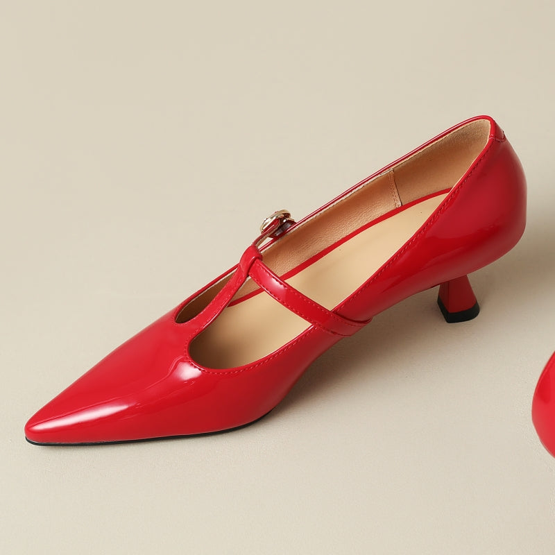 Lunira Genuine Leather Heels