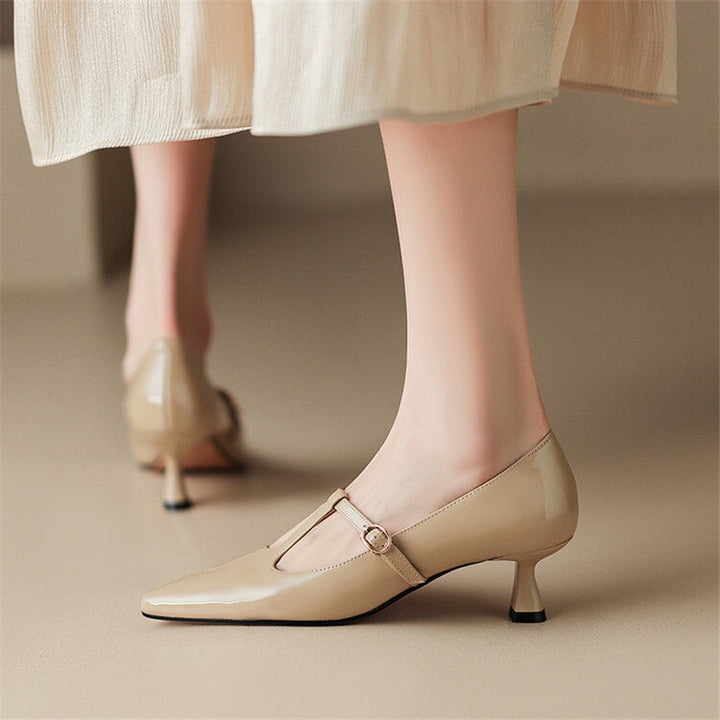 Lunira Genuine Leather Heels