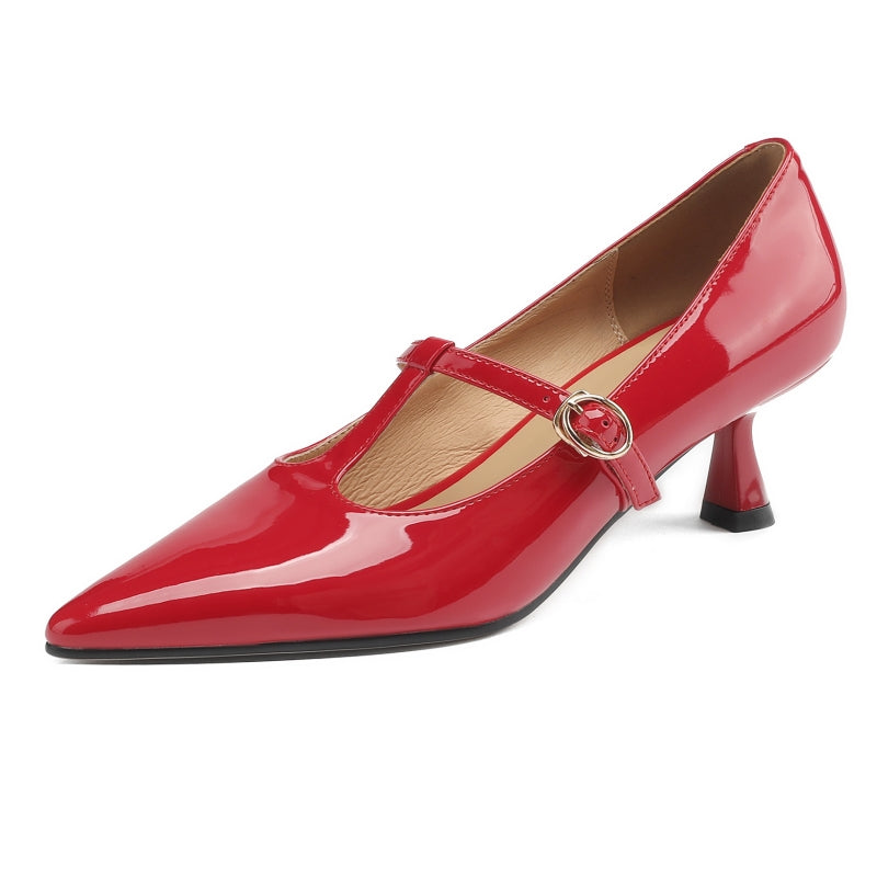 Lunira Genuine Leather Heels