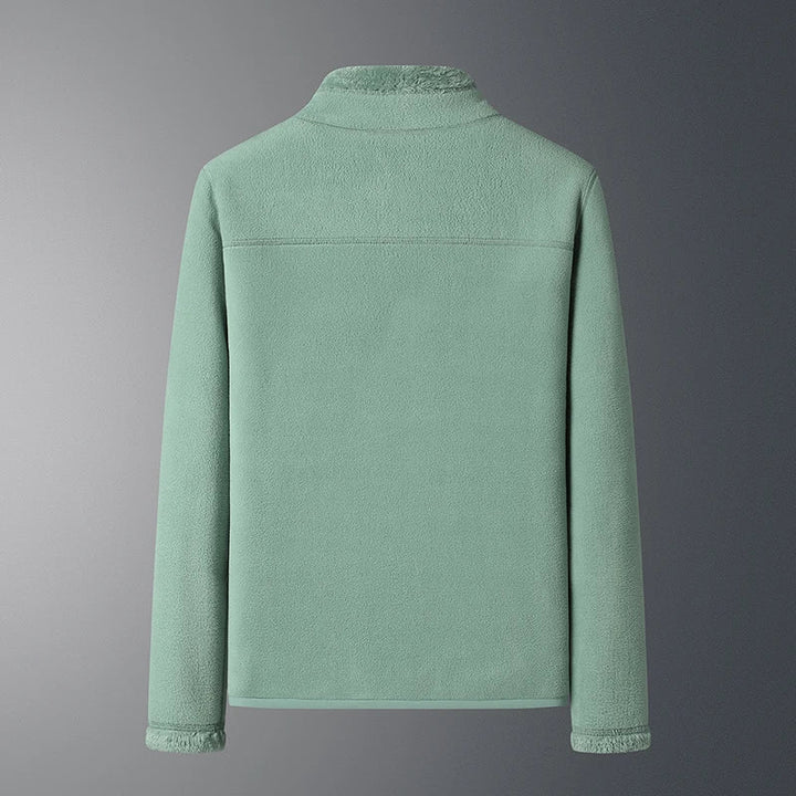 Cozy fleece jacket with standing collar