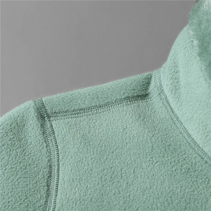 Cozy fleece jacket with standing collar