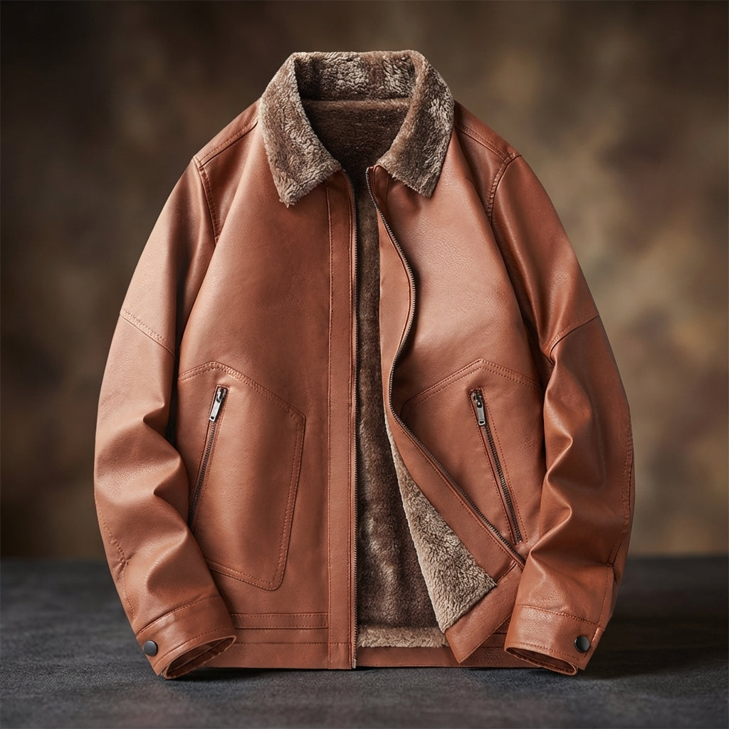 Lusso Fleece Lined Leather Jacket