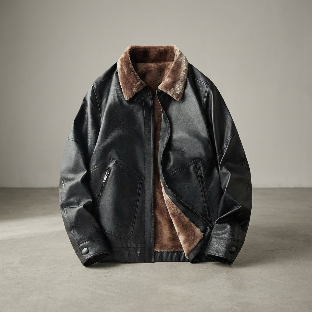 Lusso Fleece Lined Leather Jacket