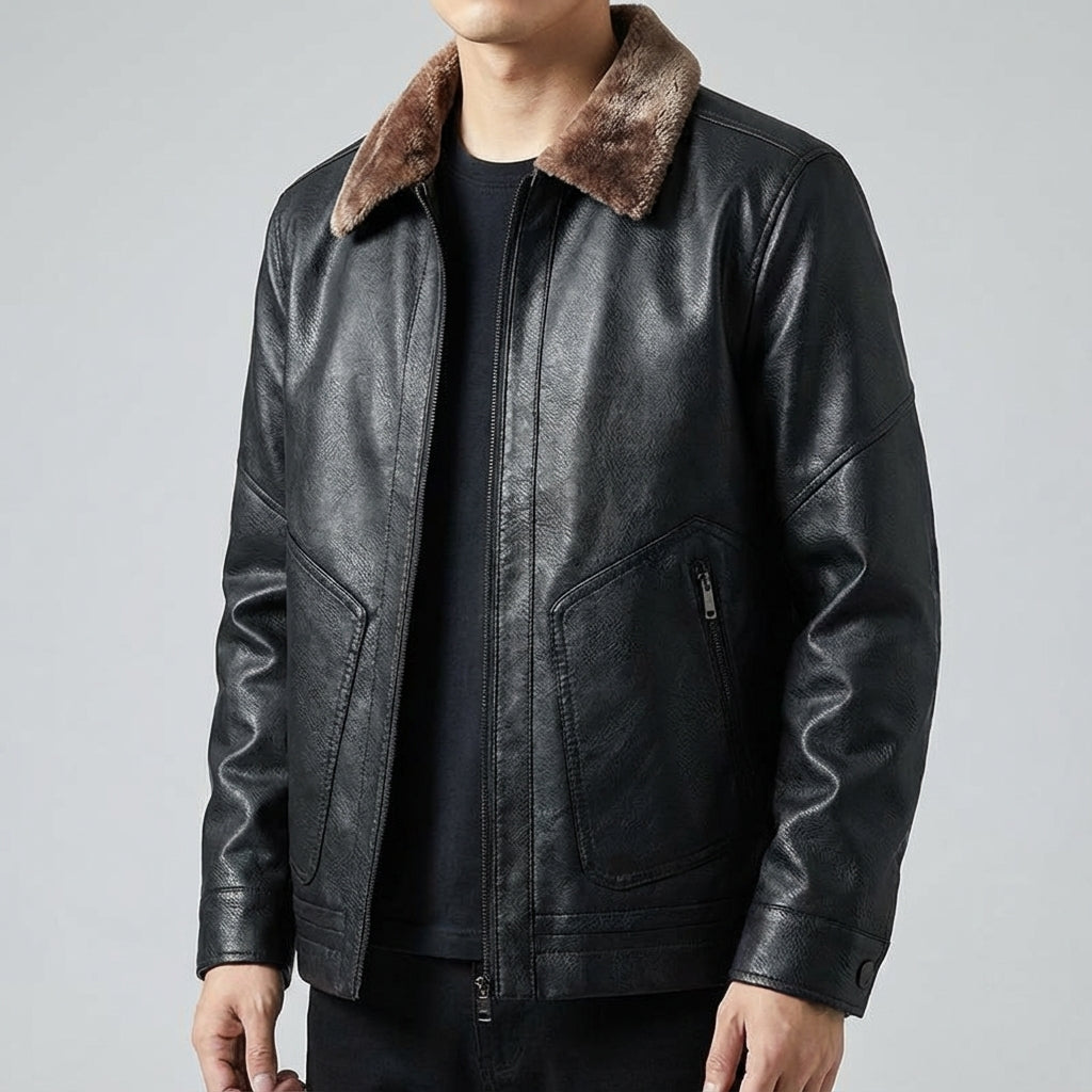 Lusso Fleece Lined Leather Jacket