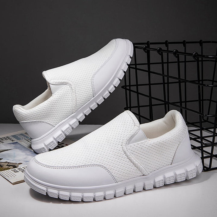 Mesh slip-on walking sneakers with orthopedic insole