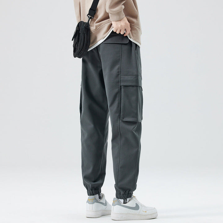 Elastic waist streetwear cargo joggers