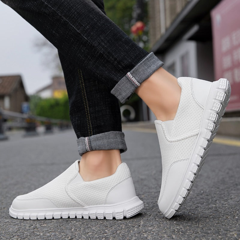 Mesh slip-on walking sneakers with orthopedic insole