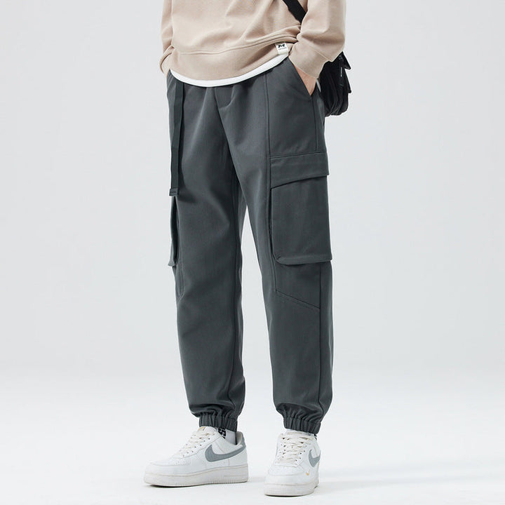 Elastic waist streetwear cargo joggers