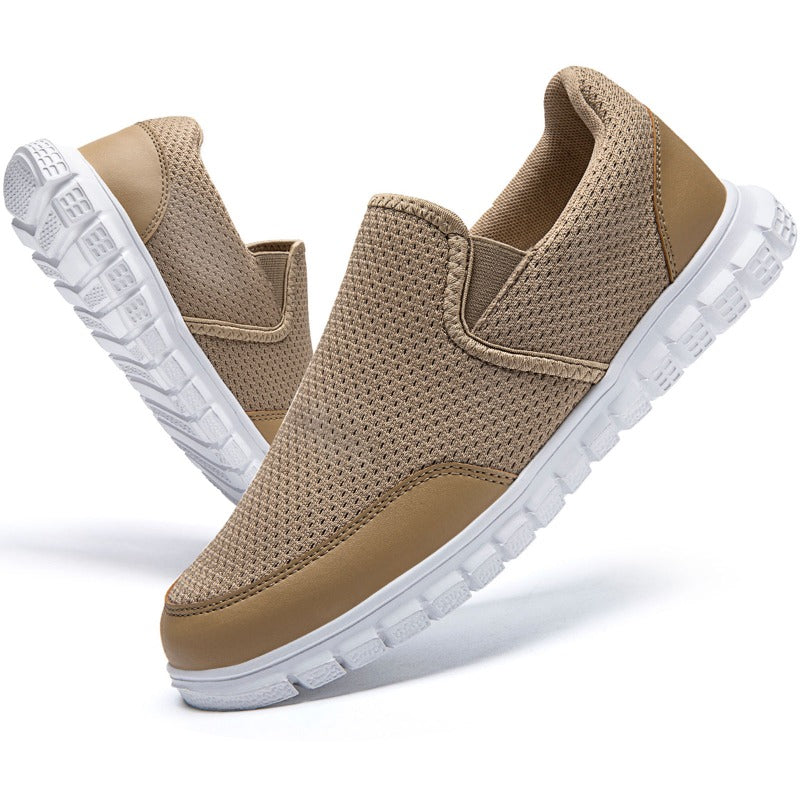 Mesh slip-on walking sneakers with orthopedic insole