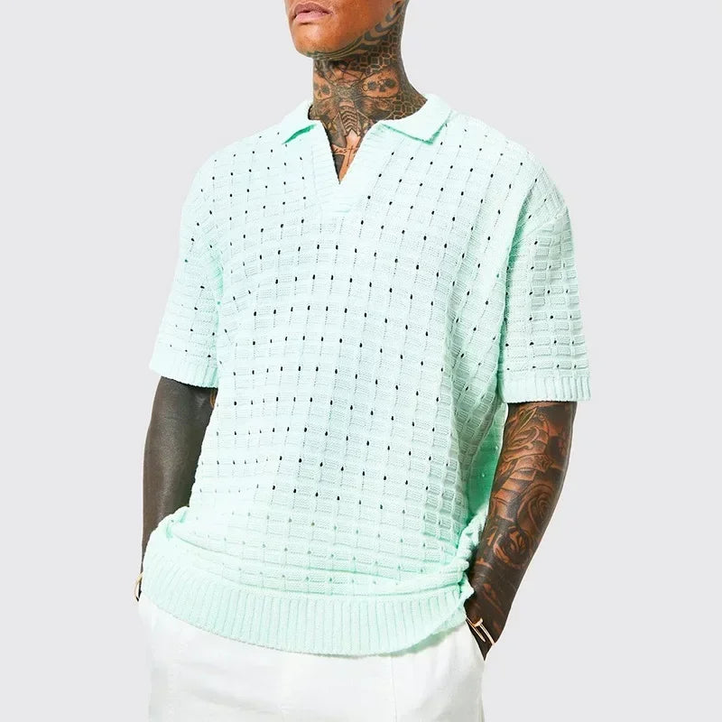 Wave Knit Polo