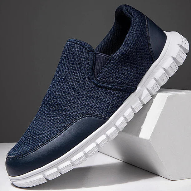 Mesh slip-on walking sneakers with orthopedic insole