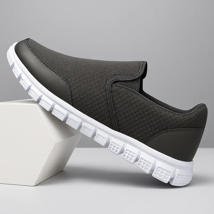 Mesh slip-on walking sneakers with orthopedic insole