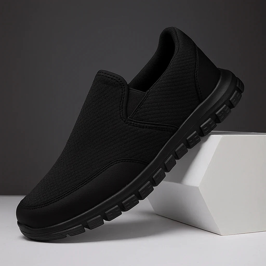 Mesh slip-on walking sneakers with orthopedic insole