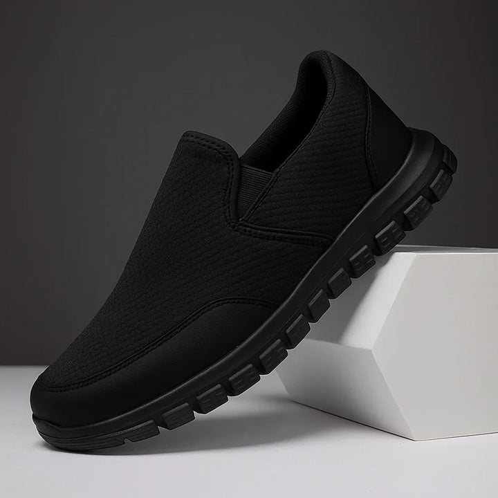 Mesh slip-on walking sneakers with orthopedic insole